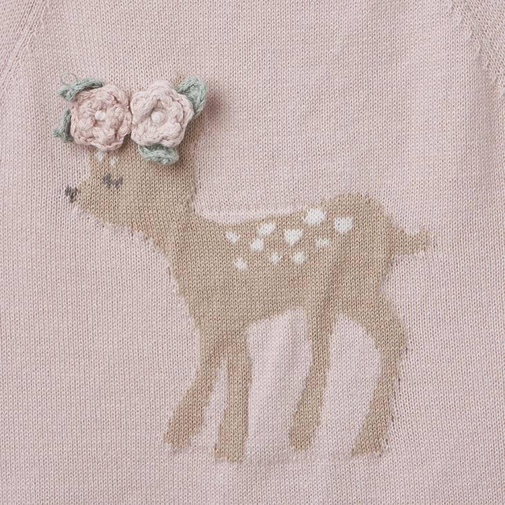 Elegant Baby Knit Fawn Baby Bubble