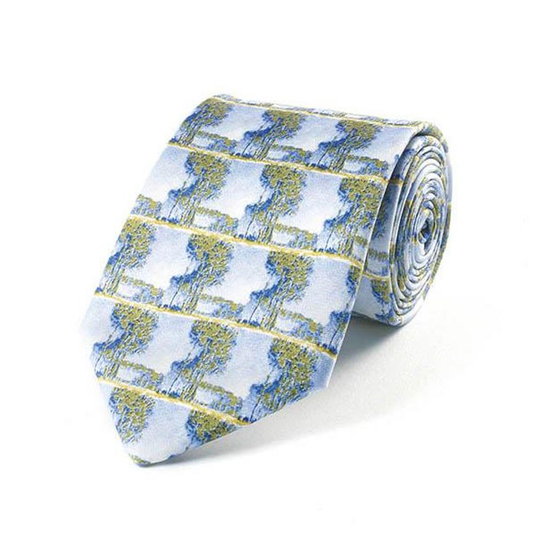 Fox & Chave Monet Poplars Silk Tie