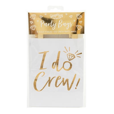 "I Do Crew" Gold Foil Party Bags