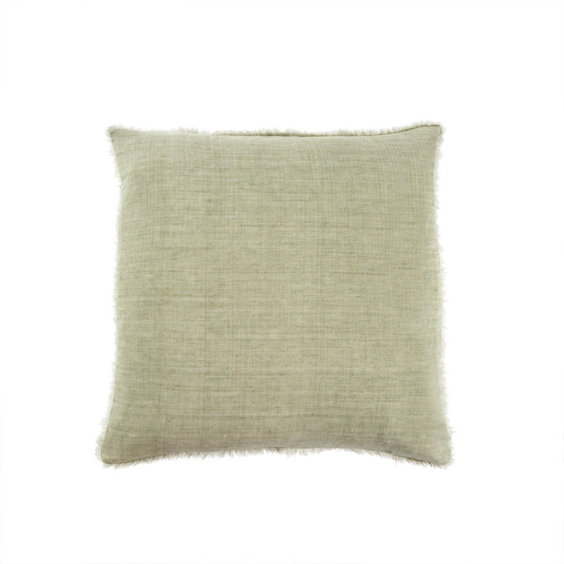 Lina Linen Pillow - Olive | Putti Fine Furnishings 