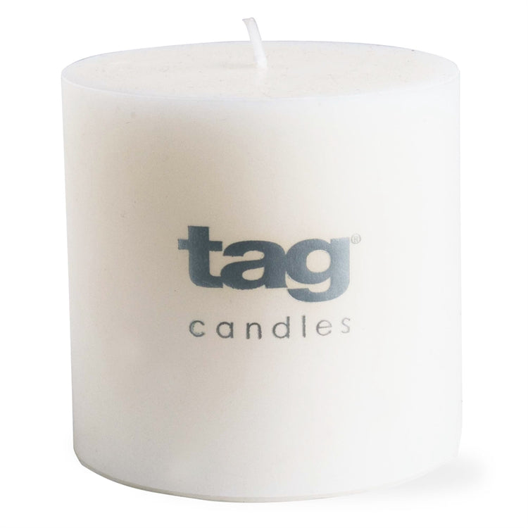 White Chapel Pillar Candle 3" x 3"