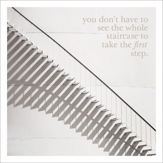 Icon "You don't have to see the whole staircase..." Greeting Card Putti 