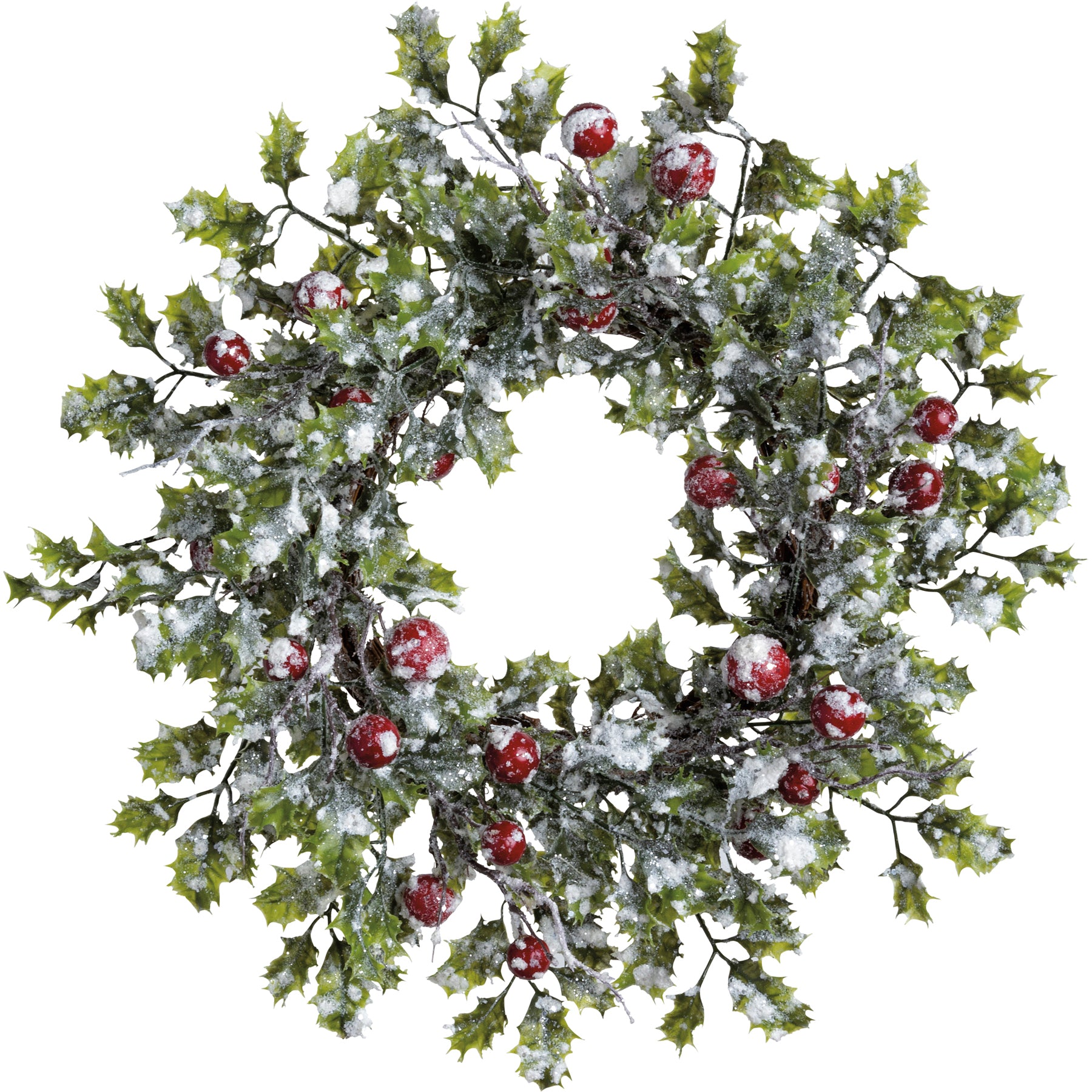 Snowy Holly Berry Wreath