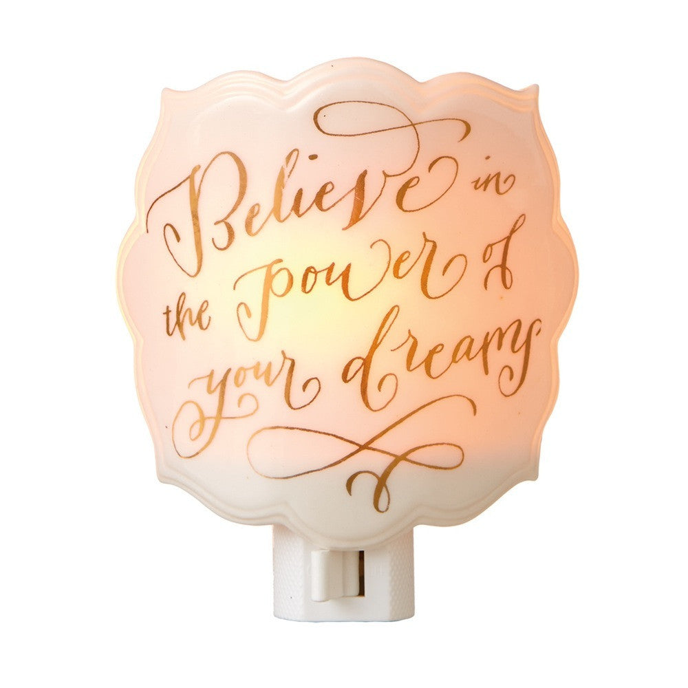 "Believe in the Power of Your Dreams" Night Light -  Accessories - Midwest - Putti Fine Furnishings Toronto Canada