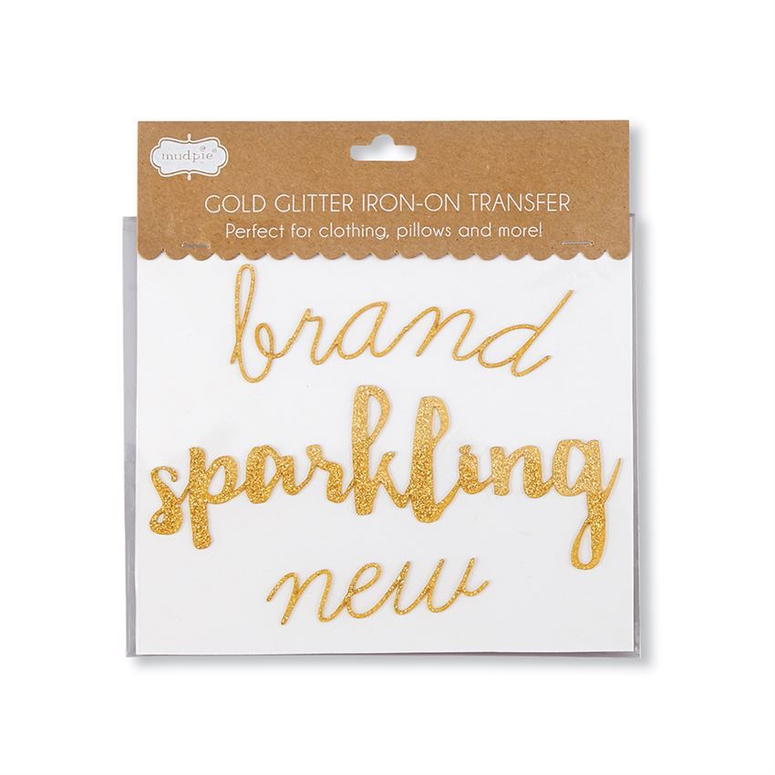 Mud Pie Glitter Iron on Transfer - Brand Sparkling New
