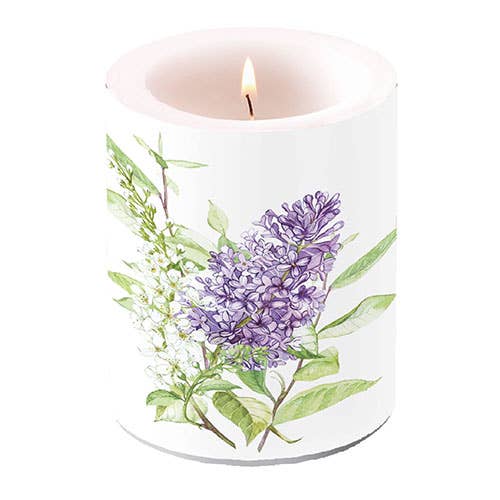 Lilac White Candle - Large