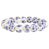 Blue & White Ceramic Bead Bracelet