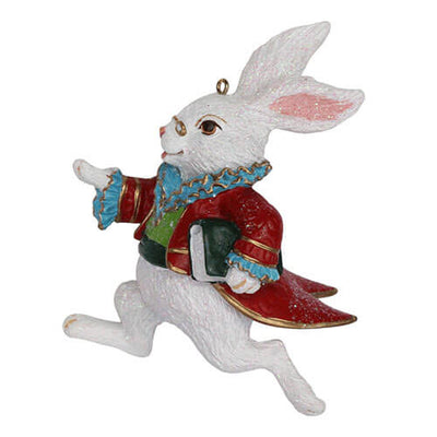 Alice in Wonderland White Rabbit Hanging Ornament | Putti Christmas Canada