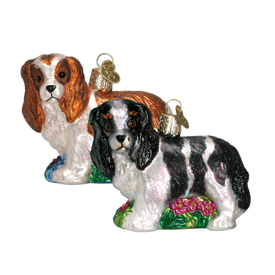 Old World Christmas Cavalier King Charles Christmas Dog Ornament -  Christmas - Old World Christmas - Putti Fine Furnishings Toronto Canada - 1