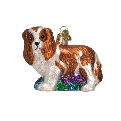 Old World Christmas Cavalier King Charles Christmas Ornament - Blenheim Breed Christmas - Old World Christmas - Putti Fine Furnishings Toronto Canada - 4