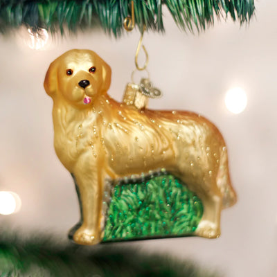 Old World Christmas Golden Retriever Glass Ornament  | Putti Christmas Canada
