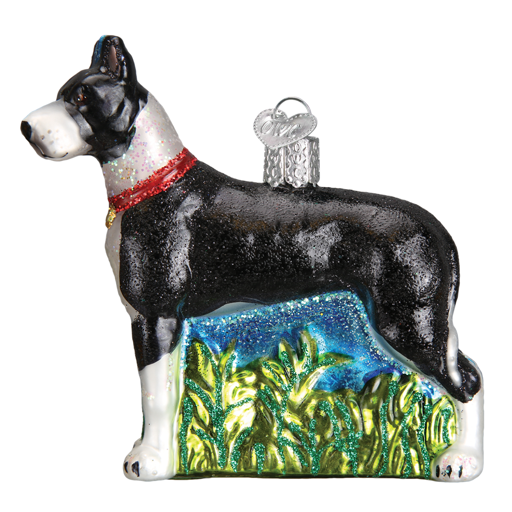  Old World Christmas Great Dane Christmas Dog Ornament, OWC-Old World Christmas, Putti Fine Furnishings