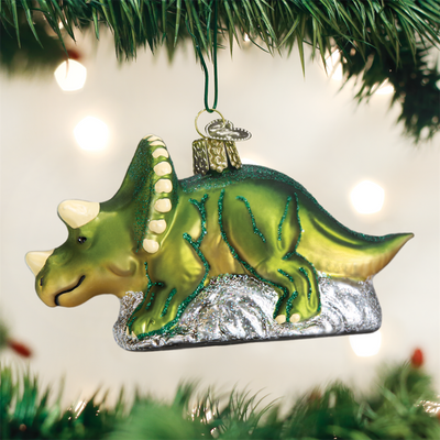 Old World Christmas Triceratops Christmas Ornament, OWC-Old World Christmas, Putti Fine Furnishings