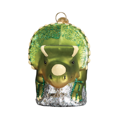 Old World Christmas Triceratops Christmas Ornament, OWC-Old World Christmas, Putti Fine Furnishings