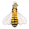 Old Word Christmas Honey Bee Glass Ornament - Putti Canada