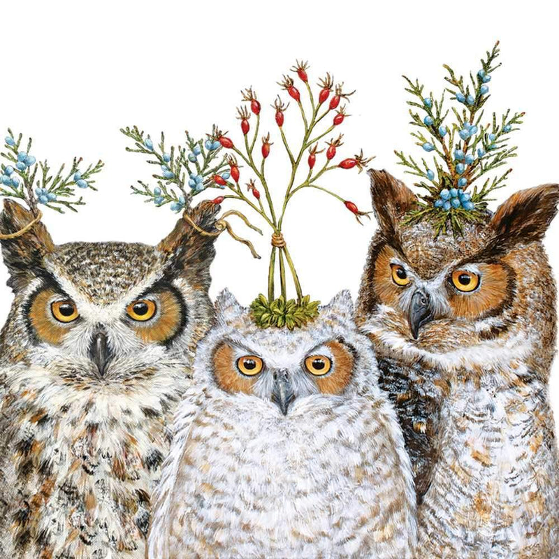 "Holiday Hoot" Paper Napkins - Beverage