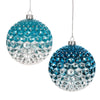 Ombre Diamond Ball Glass Ornament - Aqua, MW-Midwest / CBK, Putti Fine Furnishings