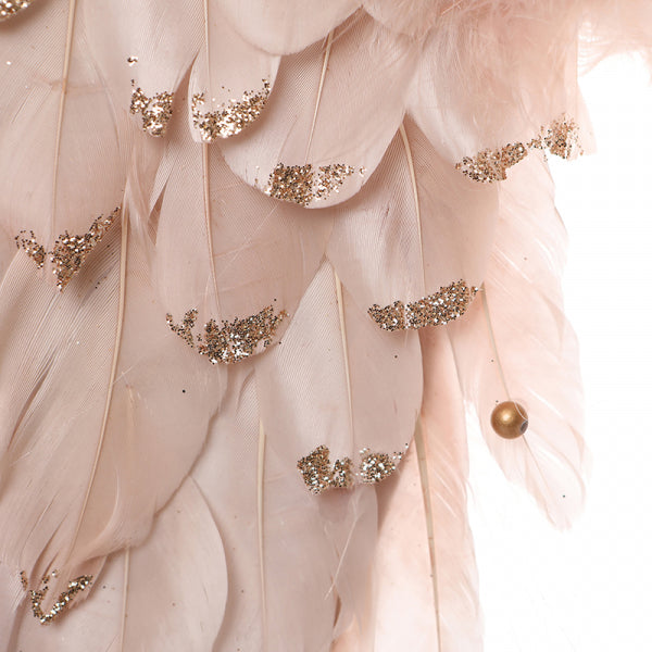 Pink Feather Hanging Angel Wings | Putti Christmas Canada