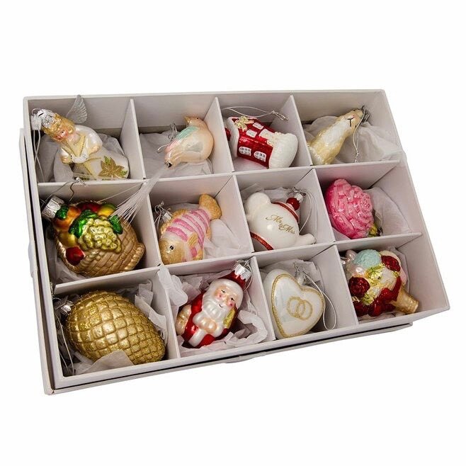 Noble Gems Wedding Ornaments 12pc set