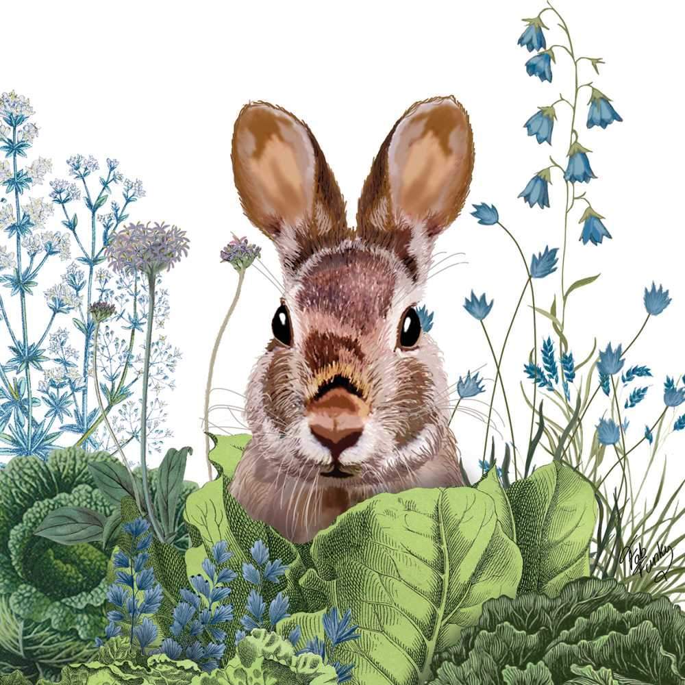 "Chou Chou Bunny" Paper Napkin - Lunch | Putti Fine Furnishings
