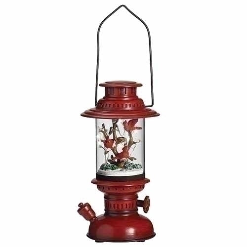 Red Cardinal  Musical LED Perpetual Snow Lantern