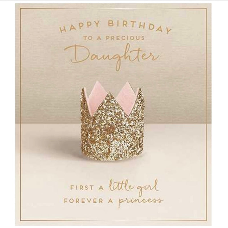 "Happy Birthday Daughter" Crown Greeting Card