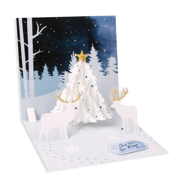 Up with Paper "Midnight Tree" Pop Up Greeting Card | Putti Christmas 