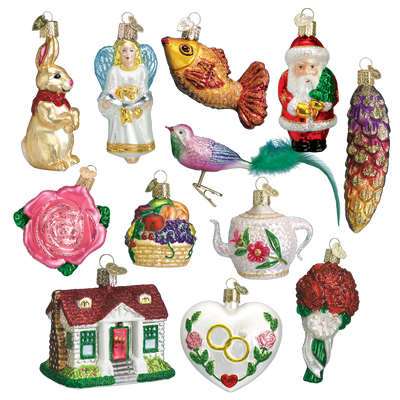 Old World Christmas The Brides Collection  Glass Christmas Ornament Set, OWC-Old World Christmas, Putti Fine Furnishings