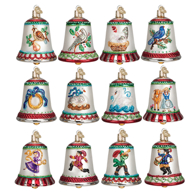 Old World Christmas "Twelve Days of Christmas" Glass Christmas Ornament Set, OWC-Old World Christmas, Putti Fine Furnishings