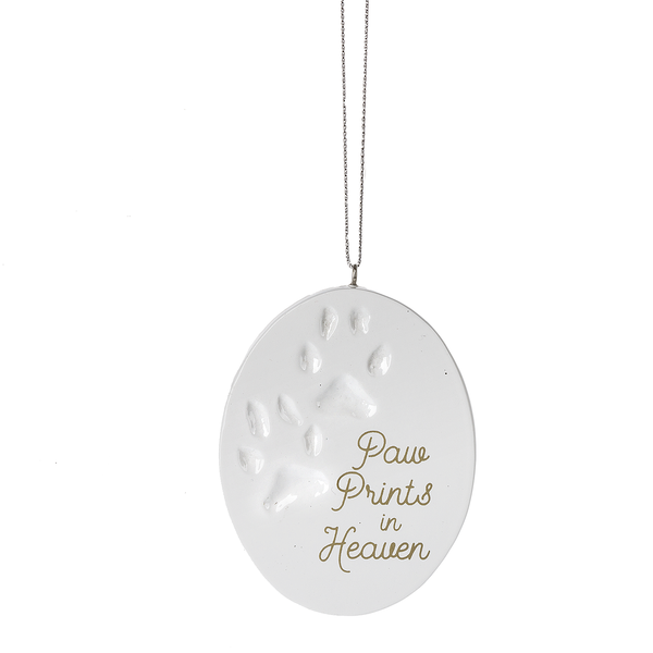 Paw Prints in Heaven Porcelain Ornament