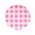 Hot Pink Low Rim Gingham Pattern Paper Plates - Small | Putti Party Supplies 