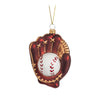 Baseball and Glove Glass Ornament