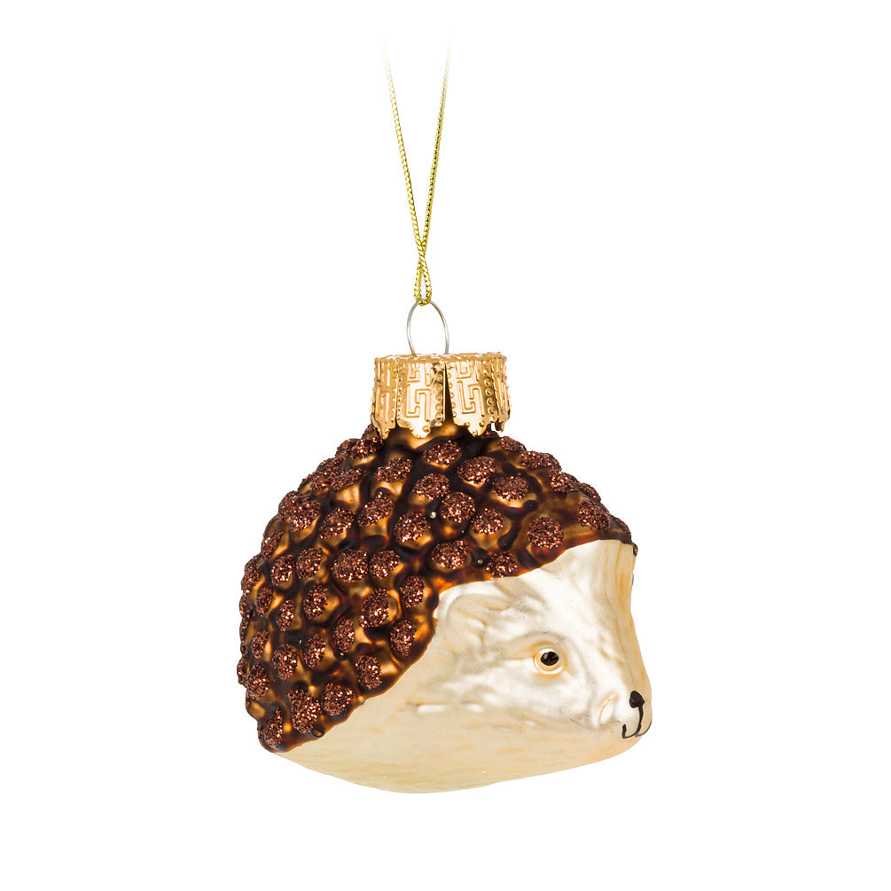 Small Hedgehog Glass Ornament | Putti Christmas Canada
