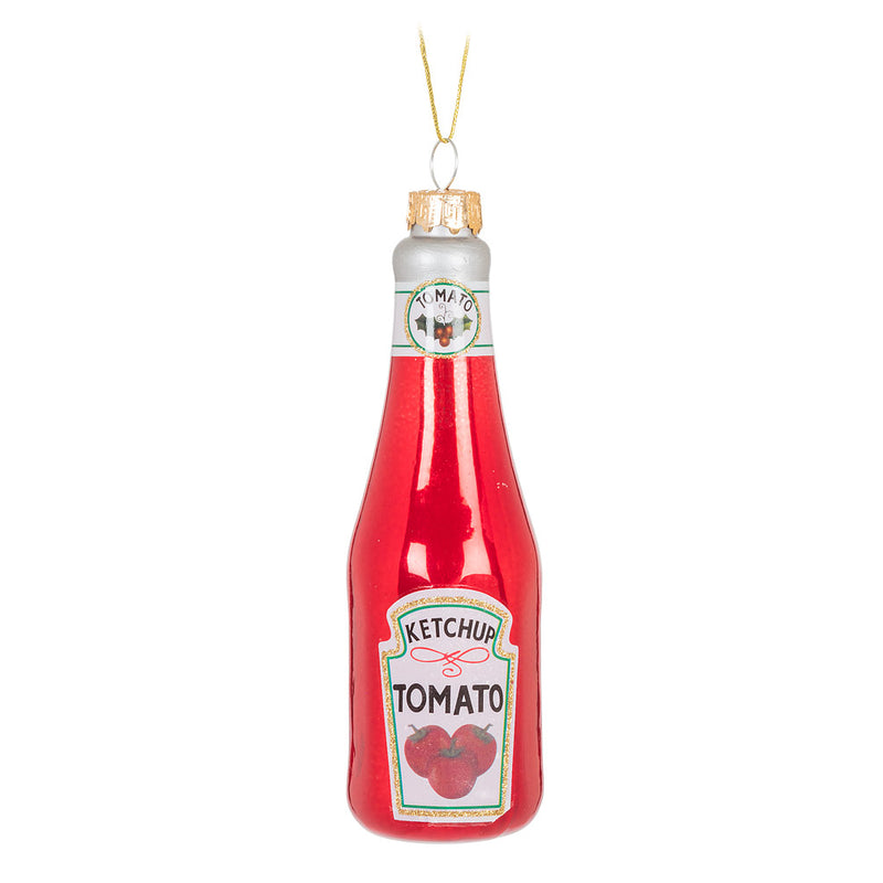 Ketchup Bottle Glass Ornament