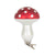 Mushroom Clip Glass Ornament | Putti Christmas Celebrations 