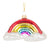 Rainbow with Cloud Glass Ornament