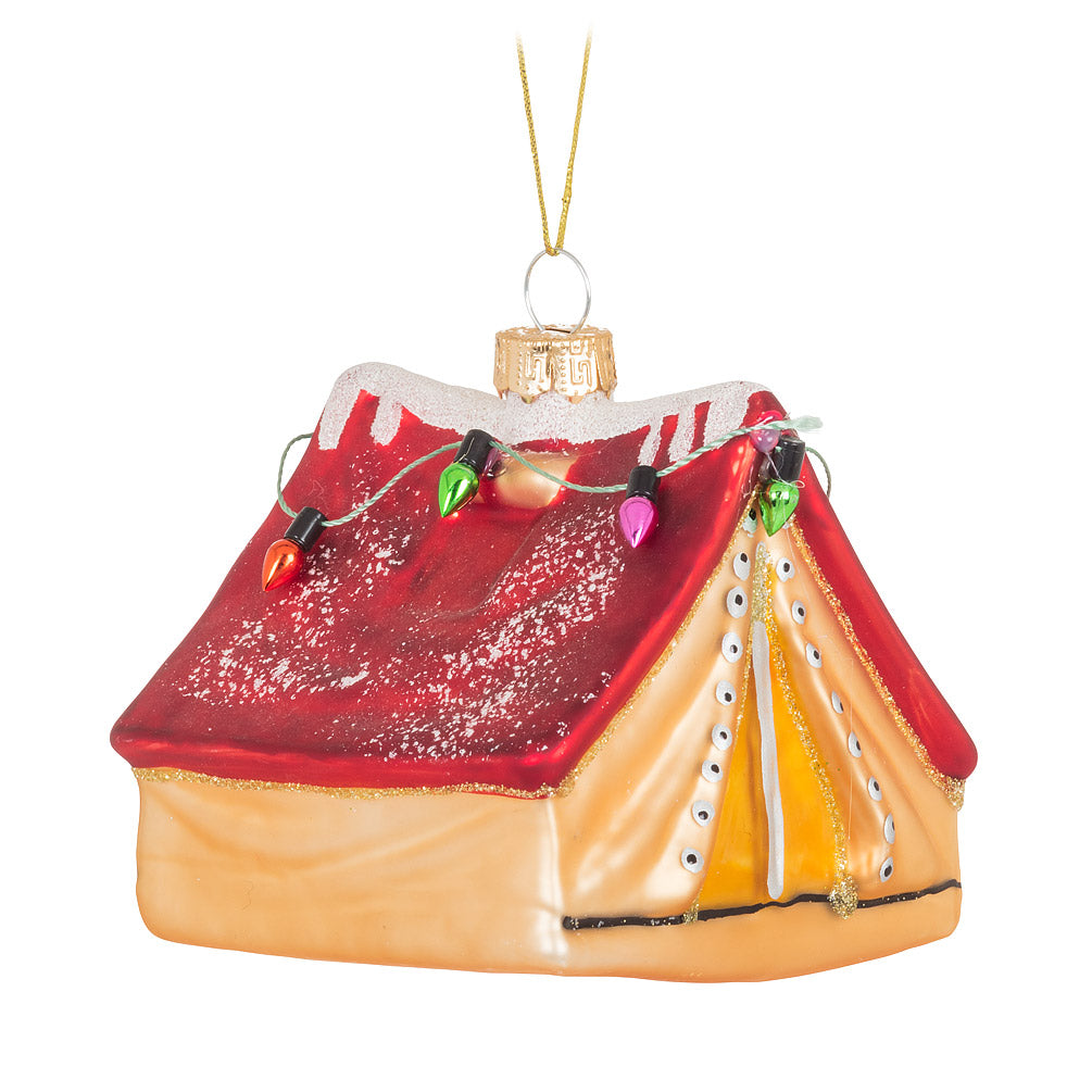 Camping Tent Glass Ornament | Putti Christmas Decorations 