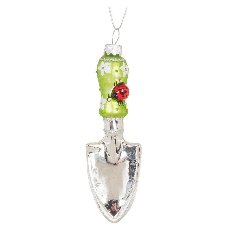 Trowel with Ladybug Glass Ornament