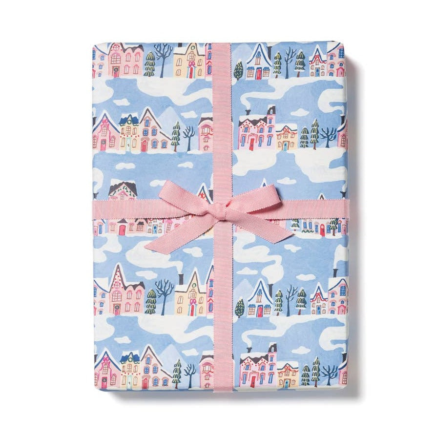 Little Pink Houses Christmas Wrapping Paper Rolls | Putti christmas Canada 