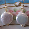 Gold Wire Freshwater Pearl Disc Earrings | Putti Fine Fashions Canada