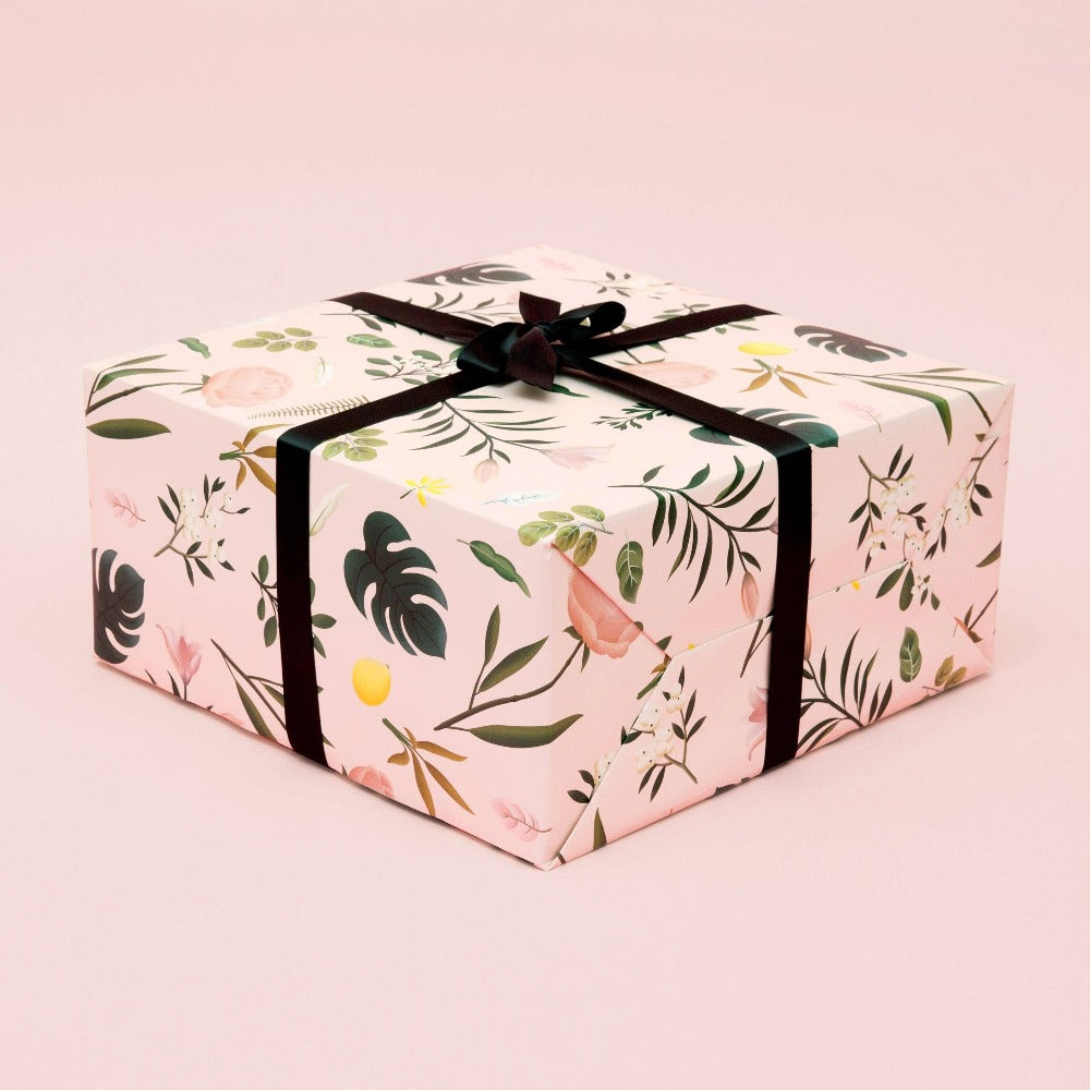Pink Floral Wrapping Paper Roll | Putti Fine Furnishings 