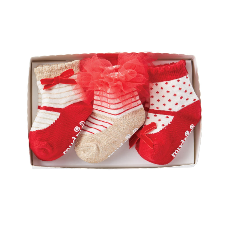  Mud Pie Red Mary Jane Sock Set, MP-Mud Pie, Putti Fine Furnishings