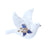 White Dove Ornament with Gold and Blue Decoration | Putti Christmas 