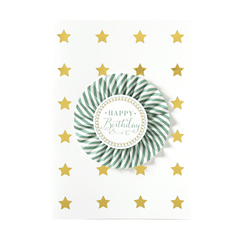 Anna Griffin - Happy Birthday Pleated Wheel Greeting Card
