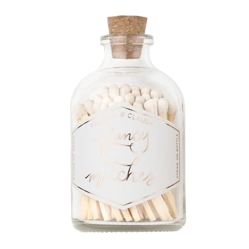 Fancy Matches White Small Match Jar