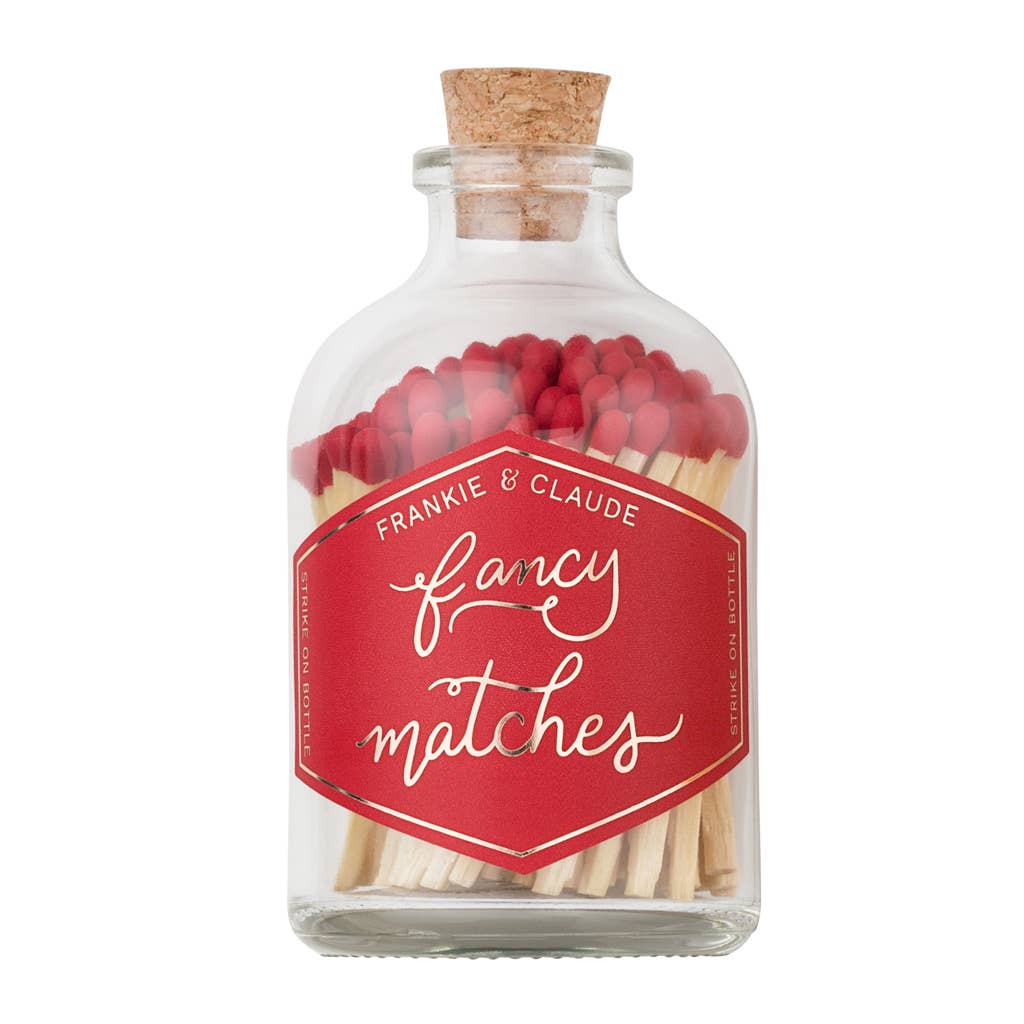 Fancy Matches Red Small Match Jar