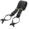 "Turner" Handmade Woven Black Leather Braces