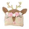 Mudpie Pink Reindeer Knitted Hat