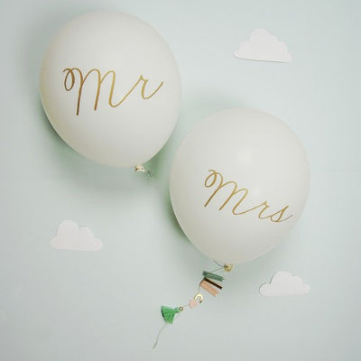 Meri Meri Mr & Mrs Balloon Card, MM-Meri Meri UK, Putti Fine Furnishings