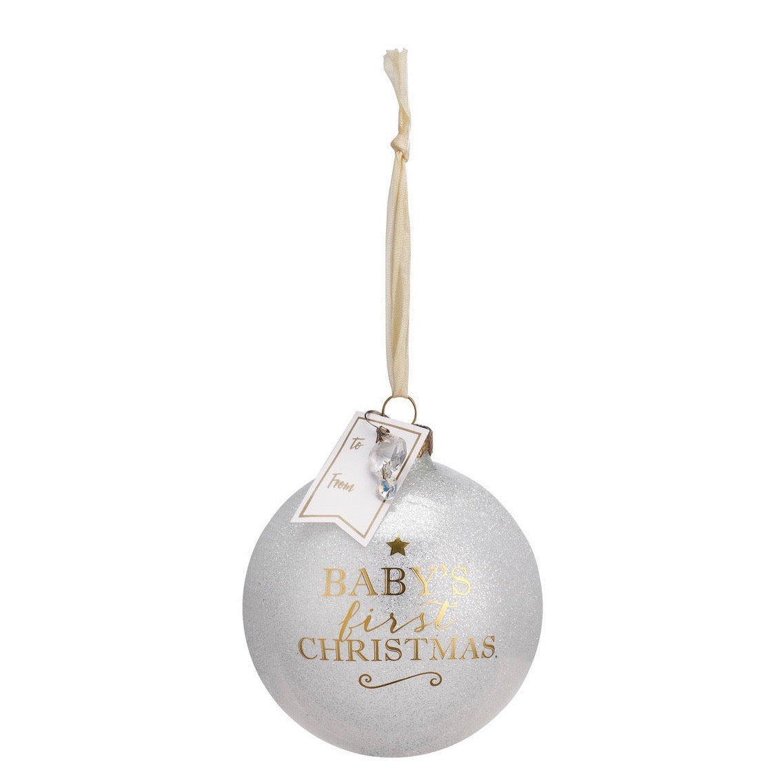 "Baby's First Christmas" Crystal Glass Ball Ornament